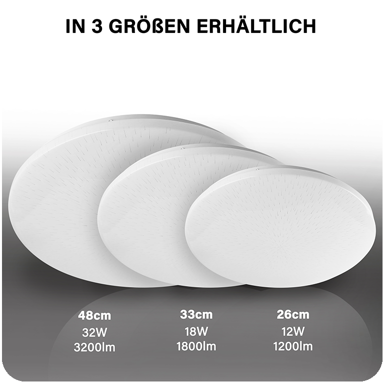 Deckenleuchte mit Sternschnuppeneffekt